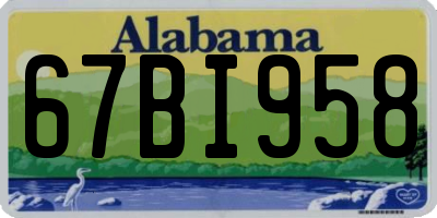 AL license plate 67BI958
