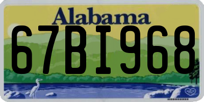 AL license plate 67BI968
