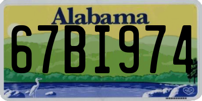 AL license plate 67BI974