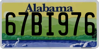 AL license plate 67BI976