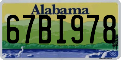 AL license plate 67BI978