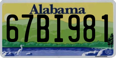 AL license plate 67BI981