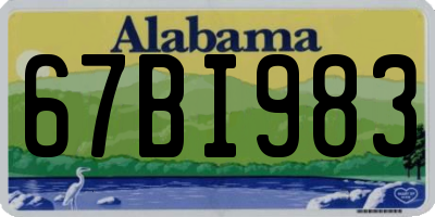 AL license plate 67BI983