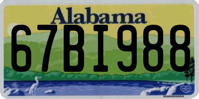 AL license plate 67BI988