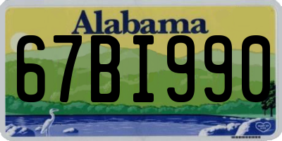 AL license plate 67BI990