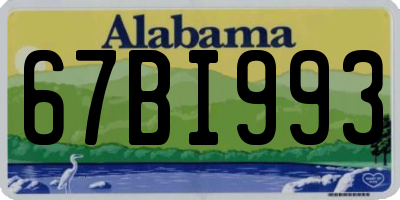 AL license plate 67BI993