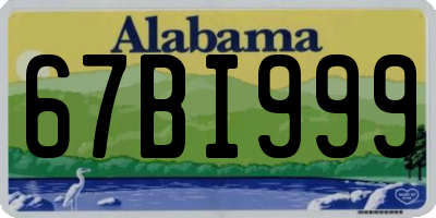 AL license plate 67BI999