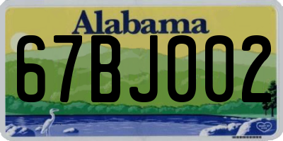 AL license plate 67BJ002