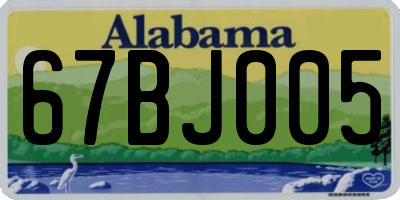 AL license plate 67BJ005