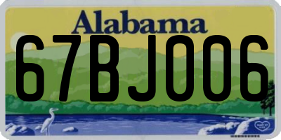 AL license plate 67BJ006