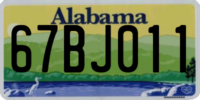 AL license plate 67BJ011