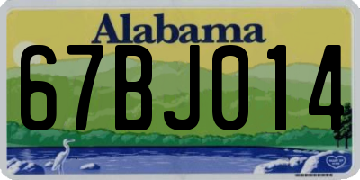 AL license plate 67BJ014