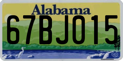 AL license plate 67BJ015