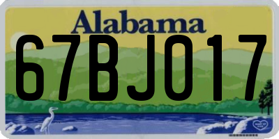 AL license plate 67BJ017