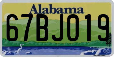 AL license plate 67BJ019