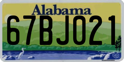 AL license plate 67BJ021
