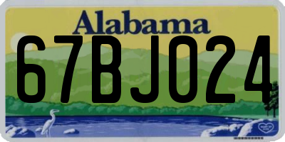 AL license plate 67BJ024