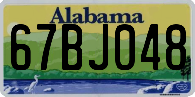 AL license plate 67BJ048