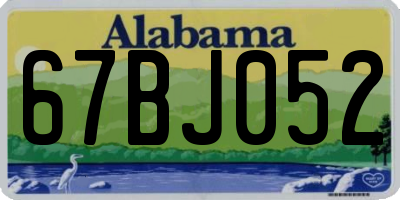AL license plate 67BJ052