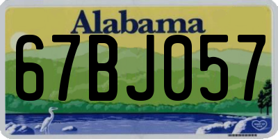 AL license plate 67BJ057