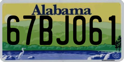 AL license plate 67BJ061