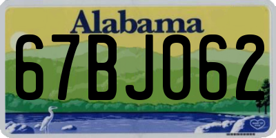 AL license plate 67BJ062