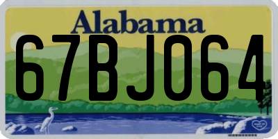 AL license plate 67BJ064
