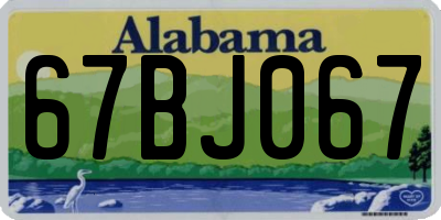 AL license plate 67BJ067