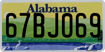 AL license plate 67BJ069