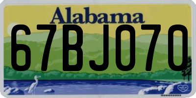 AL license plate 67BJ070