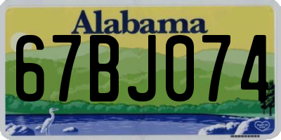 AL license plate 67BJ074