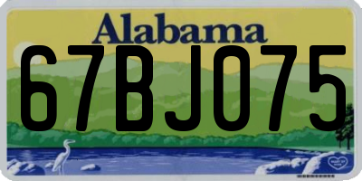 AL license plate 67BJ075