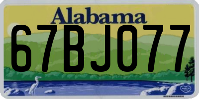 AL license plate 67BJ077