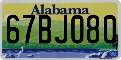 AL license plate 67BJ080