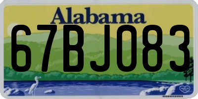 AL license plate 67BJ083