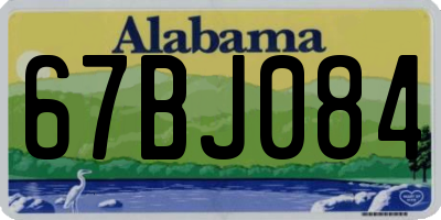 AL license plate 67BJ084