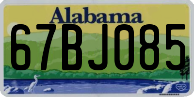 AL license plate 67BJ085