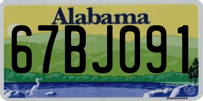 AL license plate 67BJ091