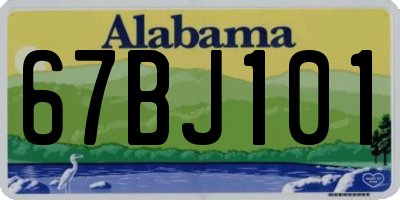 AL license plate 67BJ101