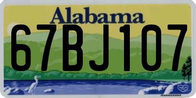 AL license plate 67BJ107