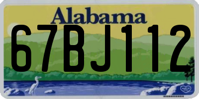 AL license plate 67BJ112