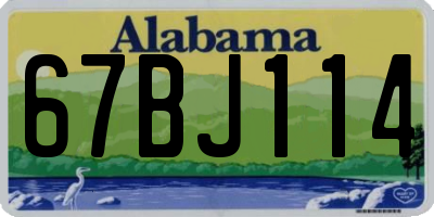 AL license plate 67BJ114
