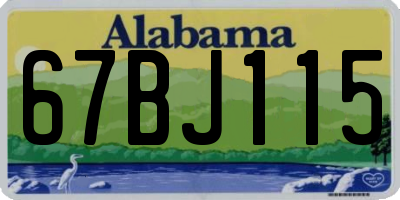 AL license plate 67BJ115