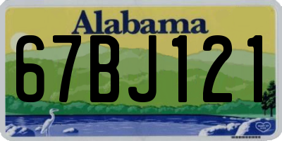 AL license plate 67BJ121