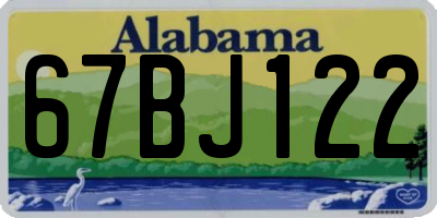 AL license plate 67BJ122