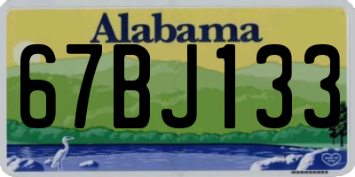 AL license plate 67BJ133