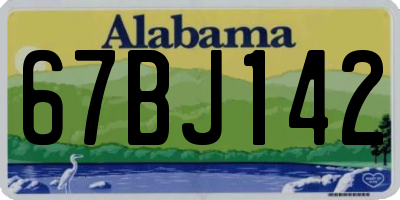 AL license plate 67BJ142
