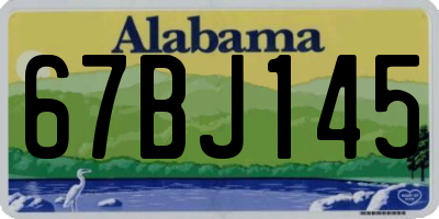 AL license plate 67BJ145