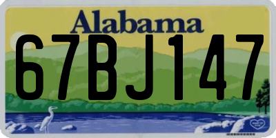 AL license plate 67BJ147