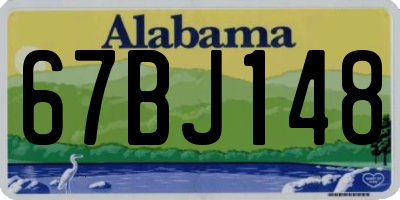 AL license plate 67BJ148